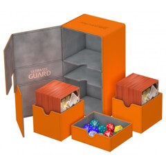 Ultimate Guard Twin Flip'N'Tray Deck Case 200+ Standard Size Xenoskin Orange